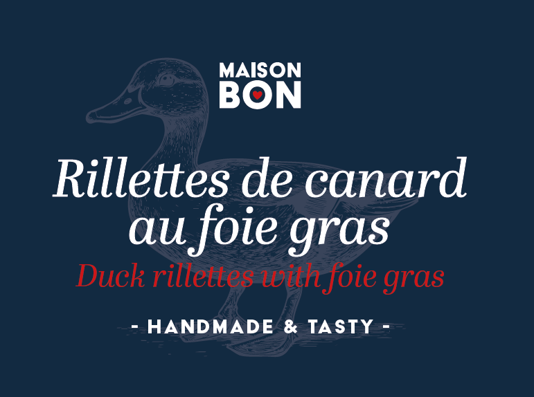 Duck rillette with foie gras - Rillette de canard au foi gras - Maison Bon