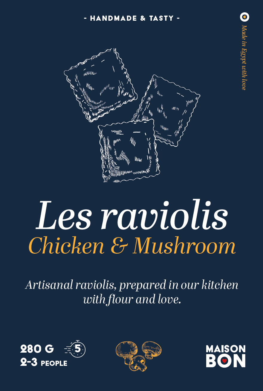 Chicken Mushroom Raviolis - Les raviolis poulet champignons - Maison Bon