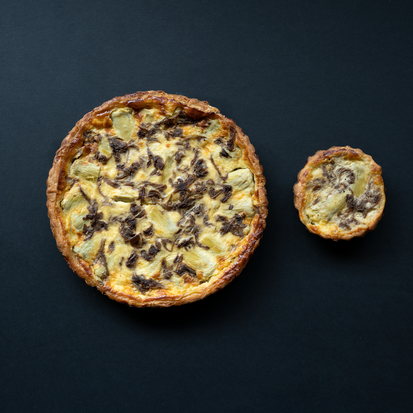 Artichoke + Caramelized Onion Quiche
