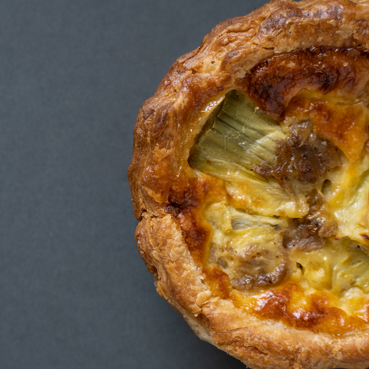 Artichoke + Caramelized Onion Quiche