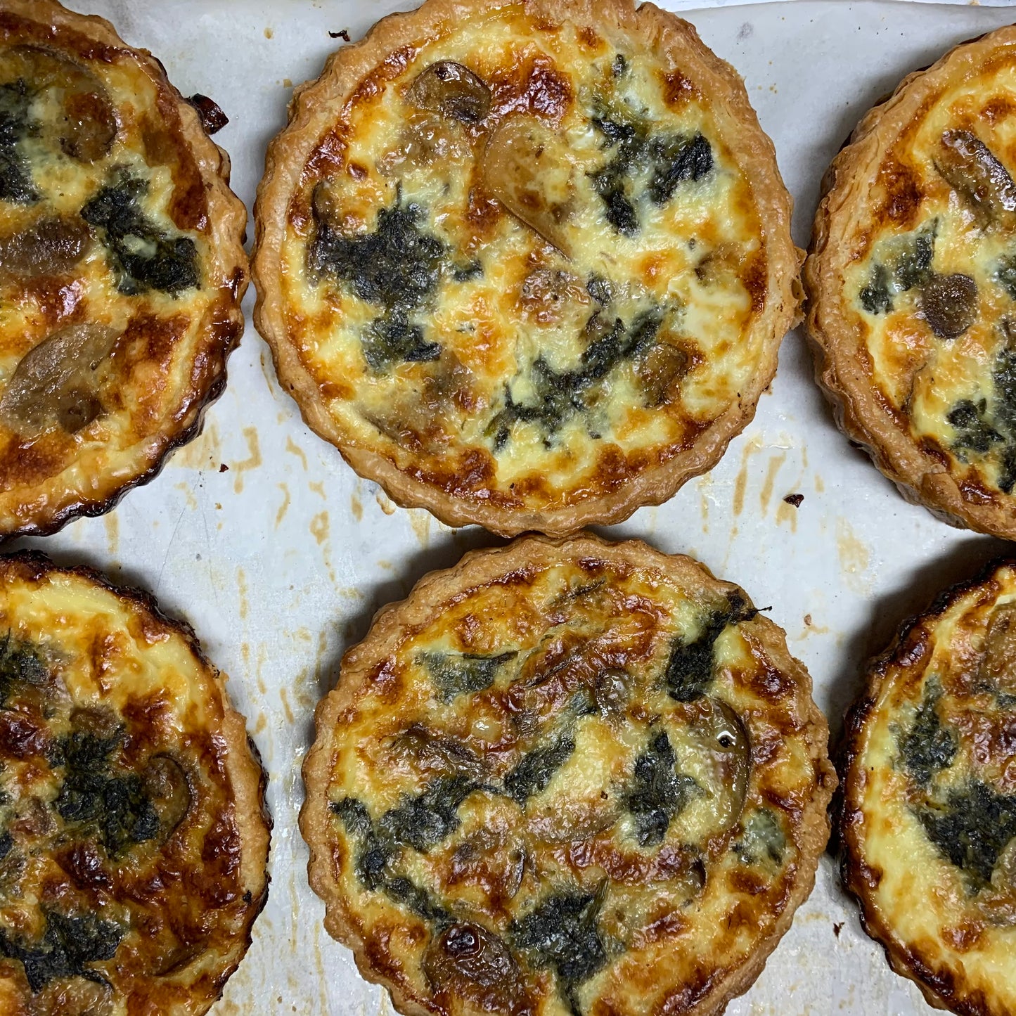 Spinach + Mushroom Quiche