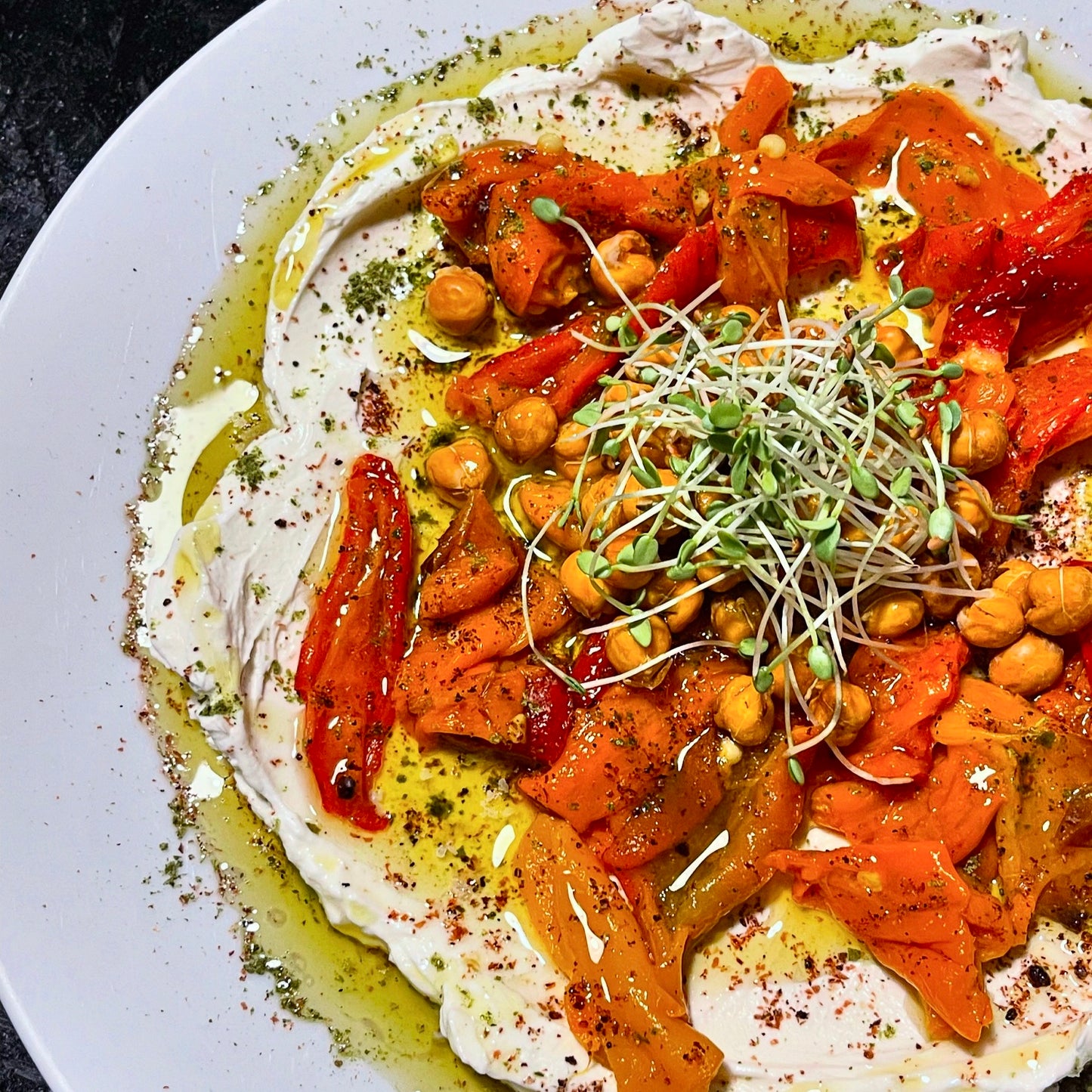 Roasted Peppers and Labneh