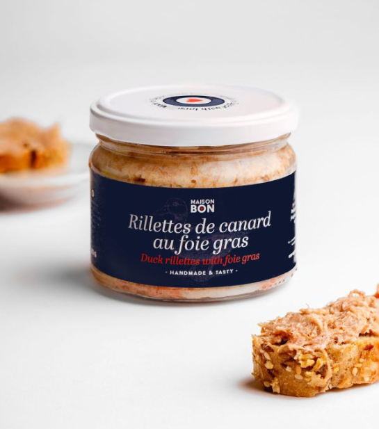 Duck rillette with foie gras - Rillette de canard au foi gras - Maison Bon