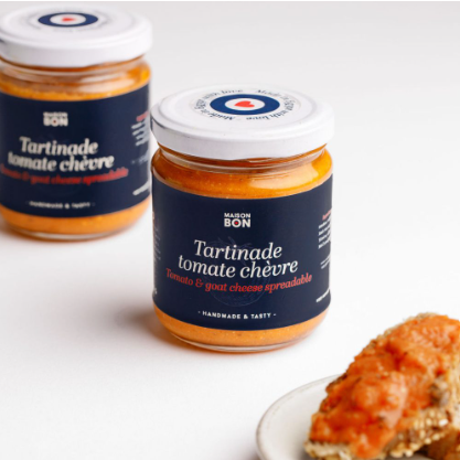 Tomato & Goat cheese spread - Tartinade tomate chèvre - Maison Bon